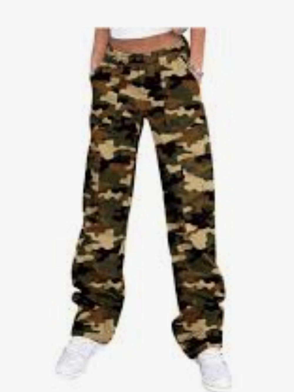 Camouflage Cargo Pants - Green Camo Size Meduim